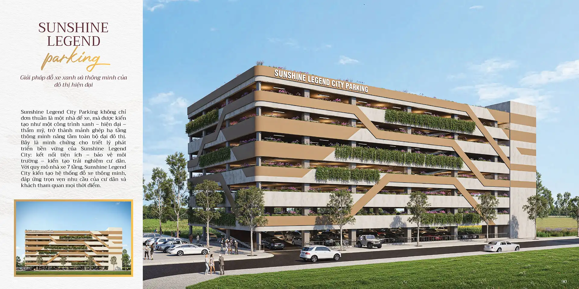 Sunshine Legend City Parking được kiến tạo như một công trình xanh – hiện đại – thẩm mỹ, trở thành mảnh ghép hạ tầng thông minh nâng tầm toàn bộ đại đô thị. Đây là minh chứng cho triết lý phát triển bền vững của Sunshine Legend City: kết nối tiện ích – bảo vệ môi trường – kiến tạo trải nghiệm cư dân. Với quy mô nhà xe 7 tầng, Sunshine Legend City kiến tạo hệ thống đỗ xe thông minh, đáp ứng trọn vẹn nhu cầu của cư dân và khách tham quan mọi thời điểm.
