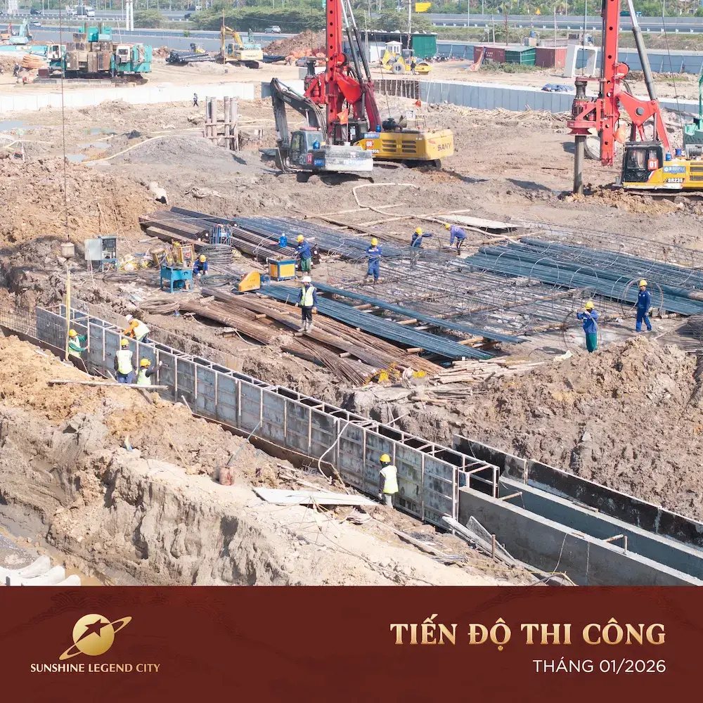 Tiến độ thi công tháng 1/2026 dự án Sunshine Legend City - Ảnh 5